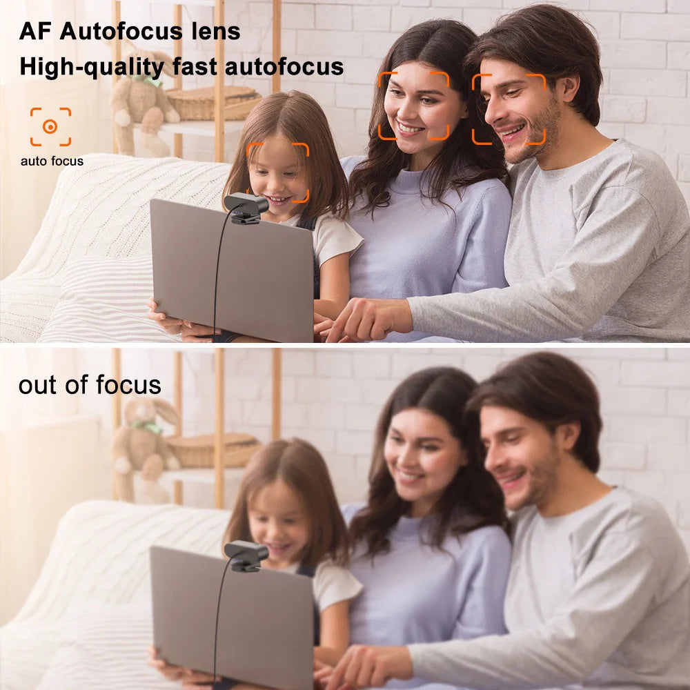 4K Webcam Video Camera 2K Autofocus Streaming