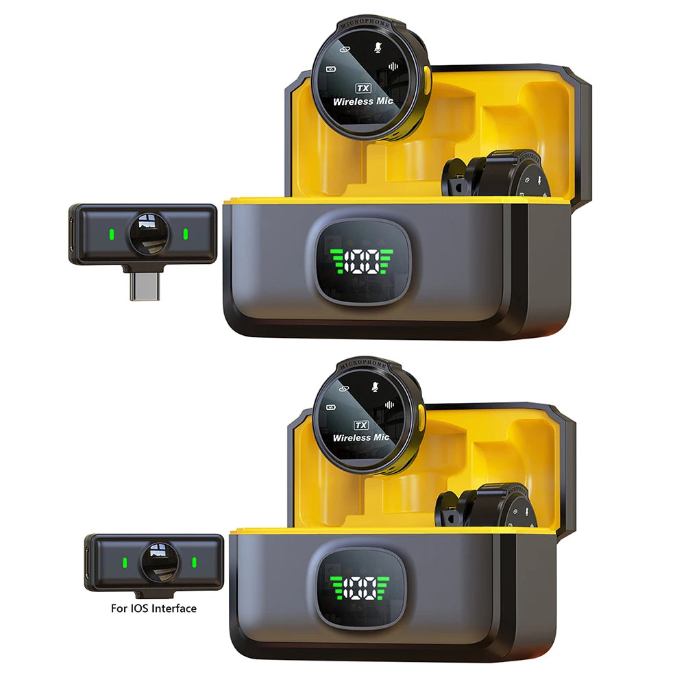 For Xiaomi Wireless Lavalier Lapel Microphone iPhone iOS/Android
