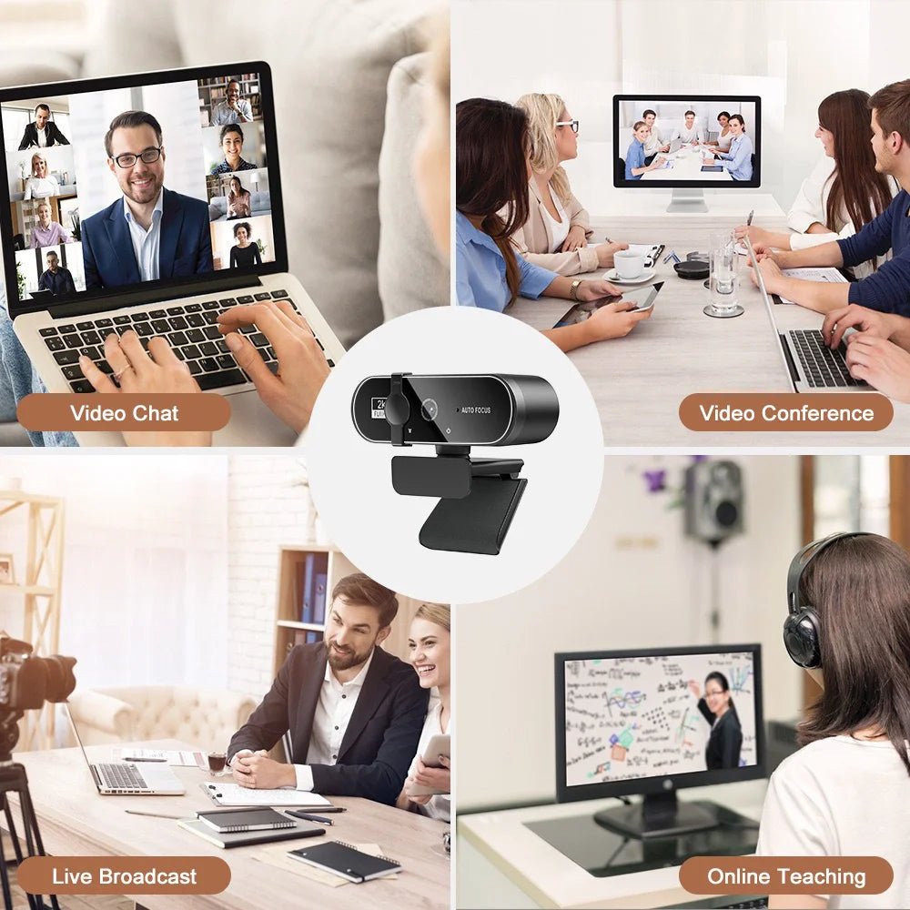 4K Webcam Video Camera 2K Autofocus Streaming