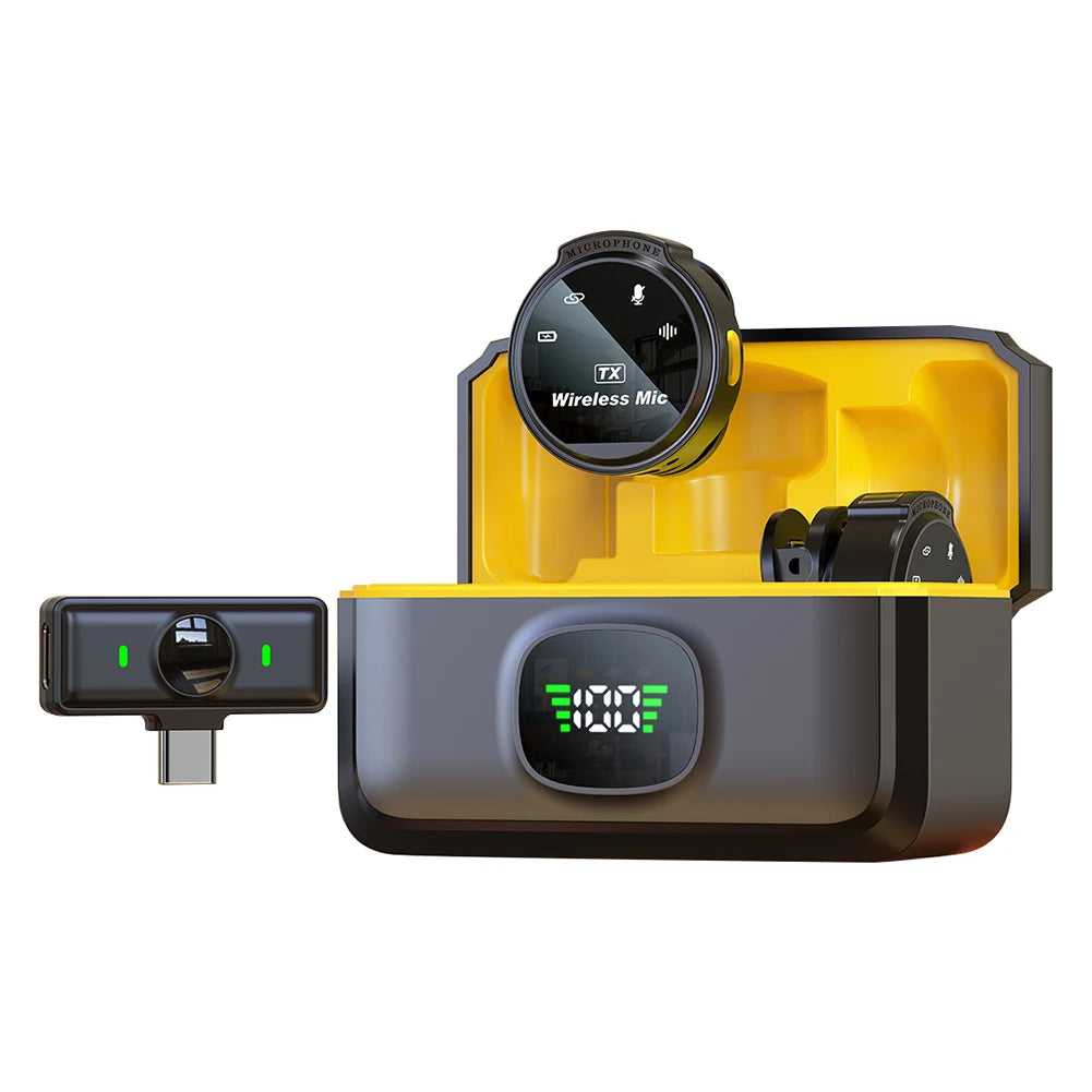 For Xiaomi Wireless Lavalier Lapel Microphone iPhone iOS/Android