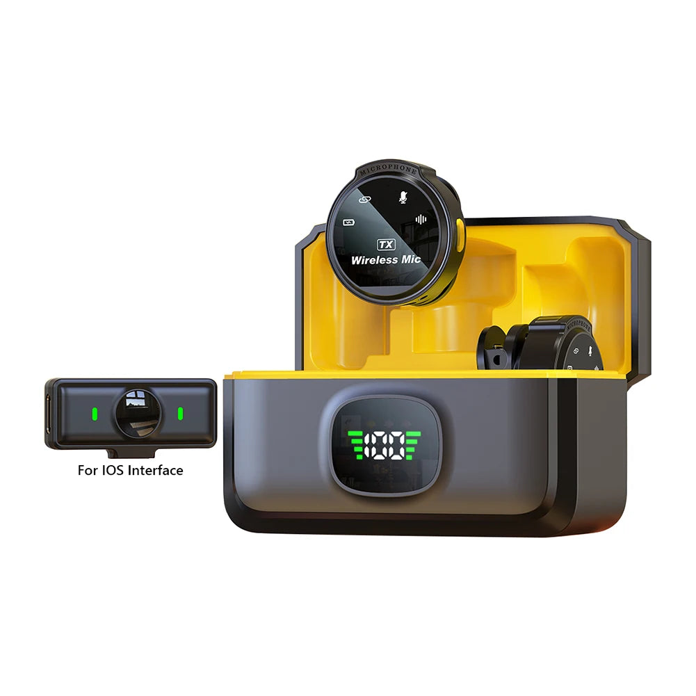 For Xiaomi Wireless Lavalier Lapel Microphone iPhone iOS/Android