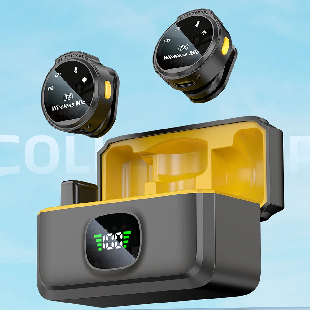 For Xiaomi Wireless Lavalier Lapel Microphone iPhone iOS/Android