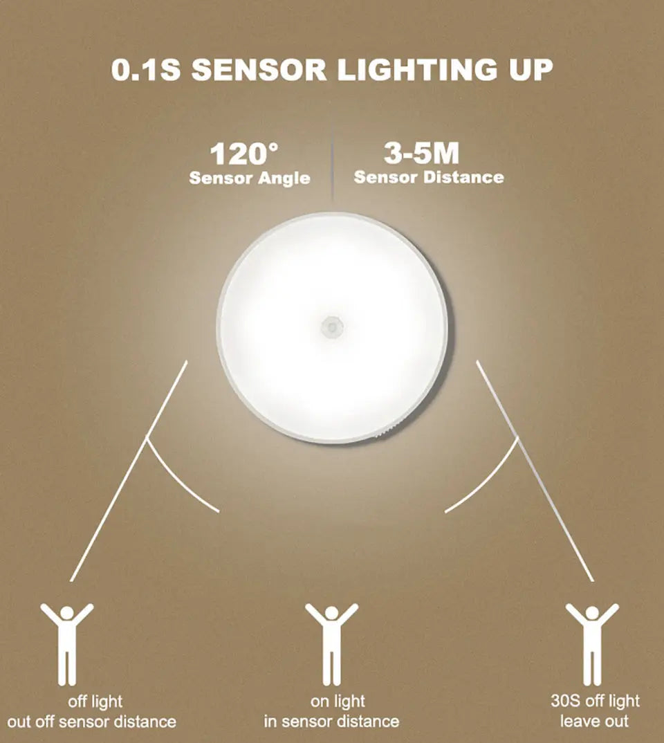 Motion Sensor Light USB Rechargeable