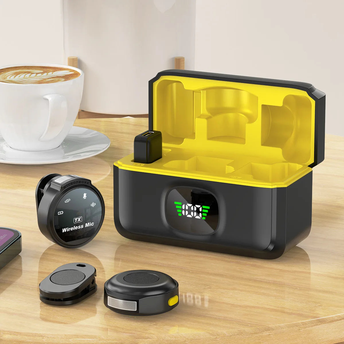 For Xiaomi Wireless Lavalier Lapel Microphone iPhone iOS/Android